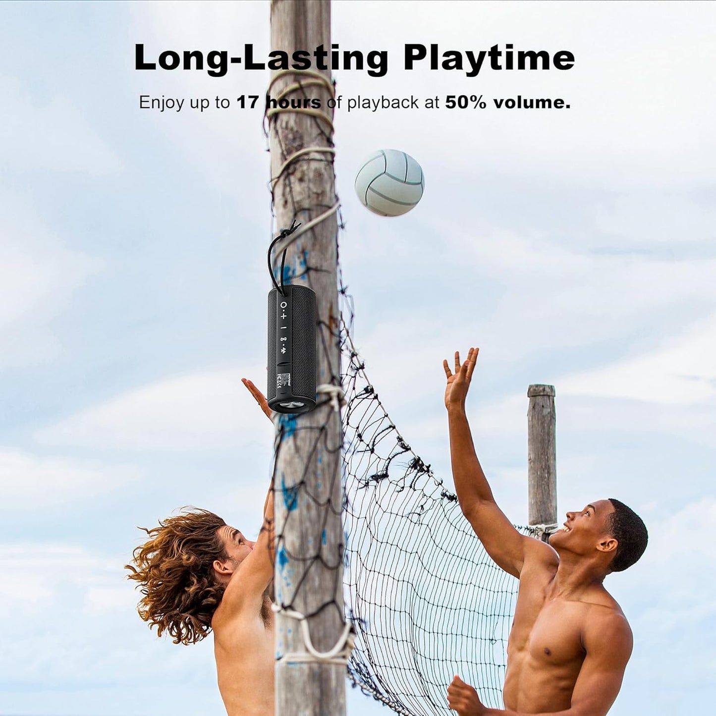 Boombox Outdoor Bluetooth Speaker (Black) – Waterproof & Portable Wireless Speaker with Deep Bass