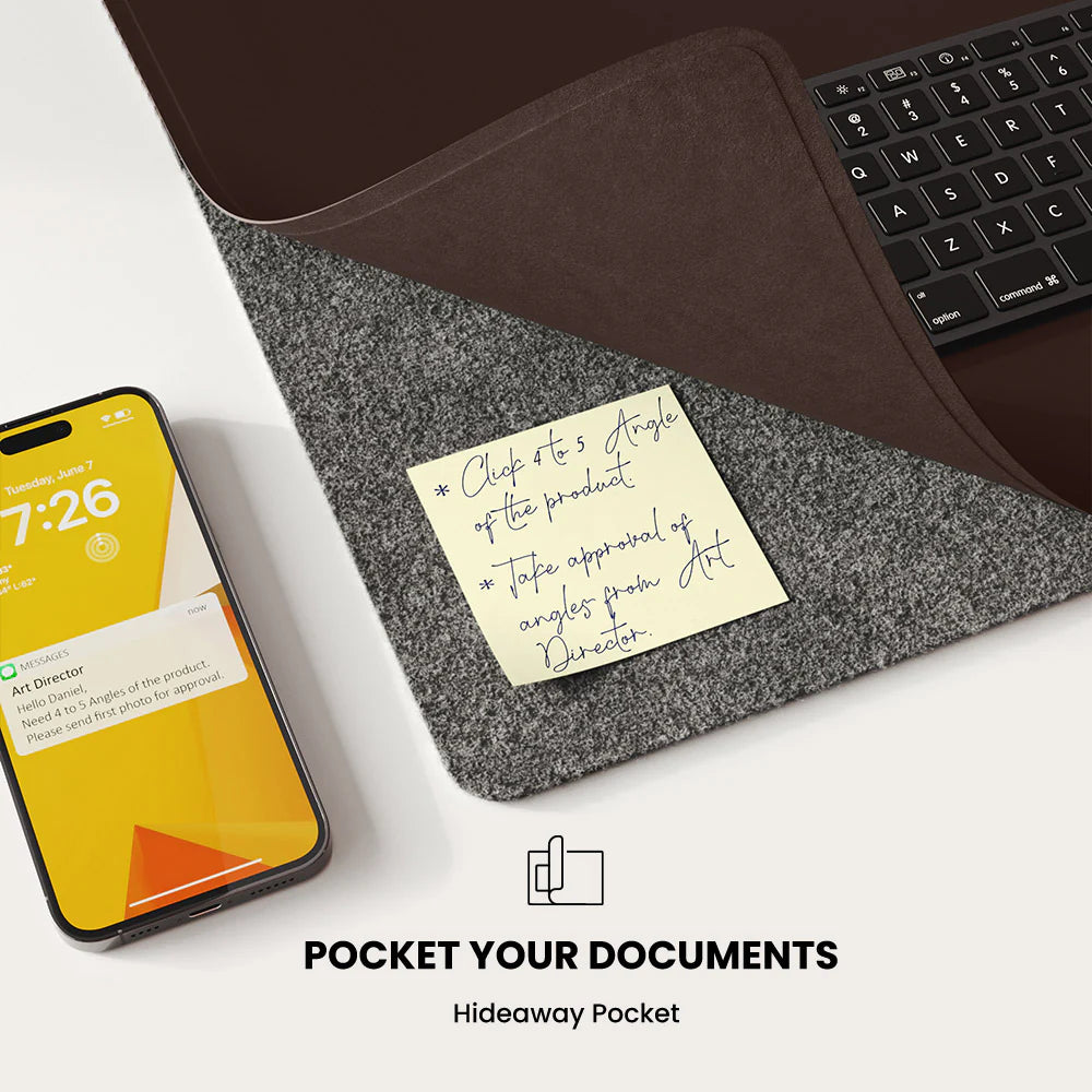 ALTI Wireless Charging Desk Mat – 2-in-1 Mouse Pad with Fast Charging for Phones & Devices