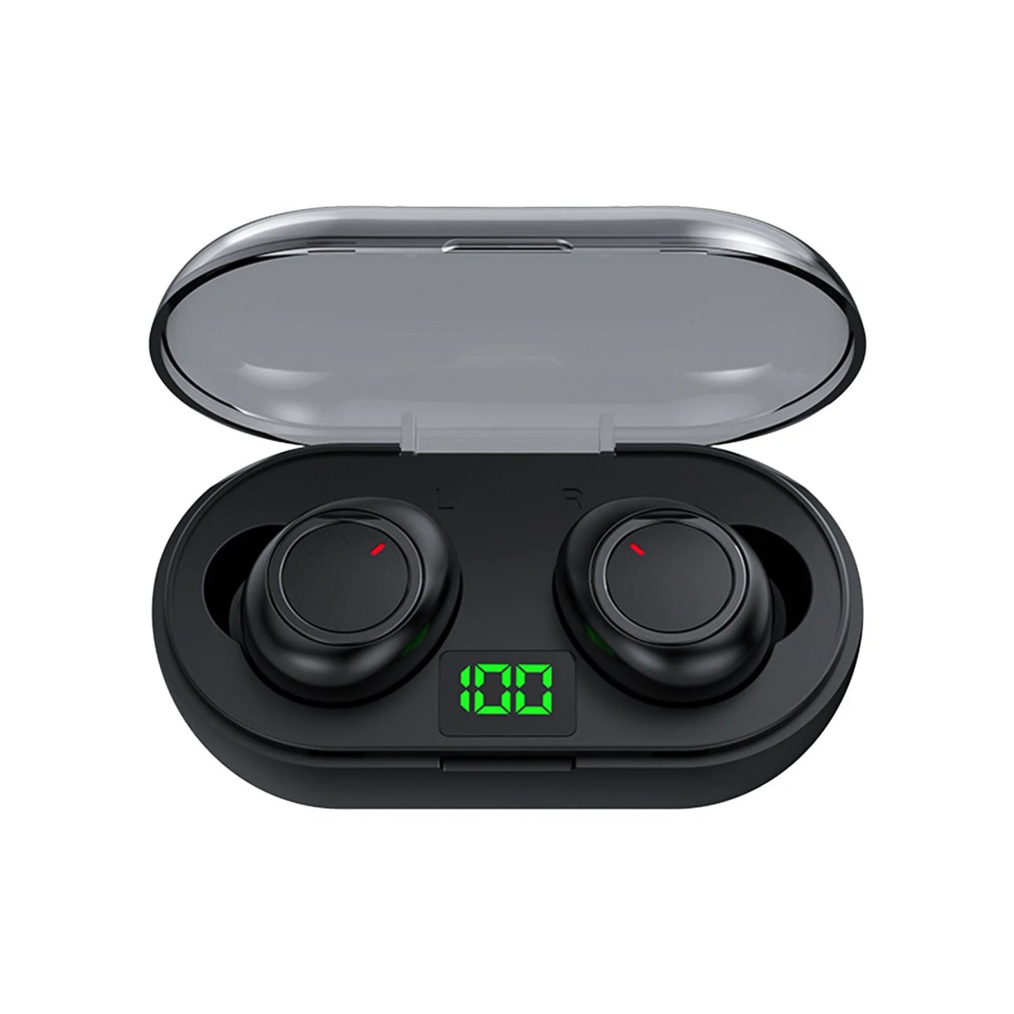 QTOCIO Mini Wireless Earbuds – Bluetooth 5.3 Earphones with Mic, Lightweight Design & Charging Case with LED Display