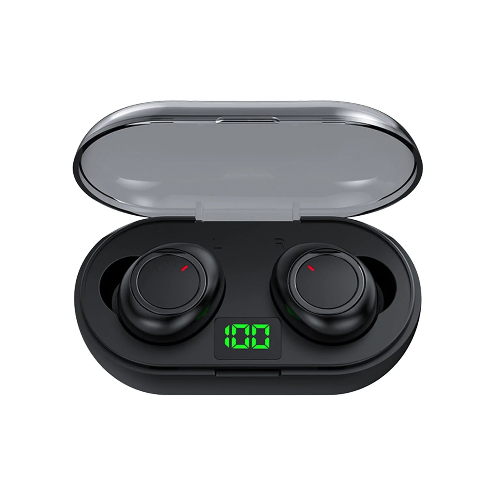 QTOCIO Mini Wireless Earbuds – Bluetooth 5.3 Earphones with Mic, Lightweight Design & Charging Case with LED Display