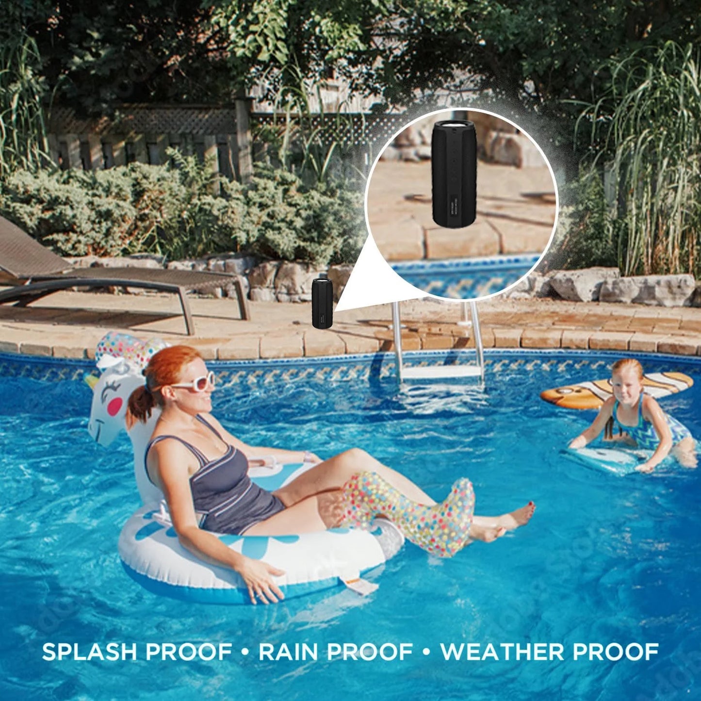 Portable Bluetooth Speaker – Wireless Outdoor Speaker with Deep Bass, Bluetooth 5.0, 30H Playtime & Dual Pairing