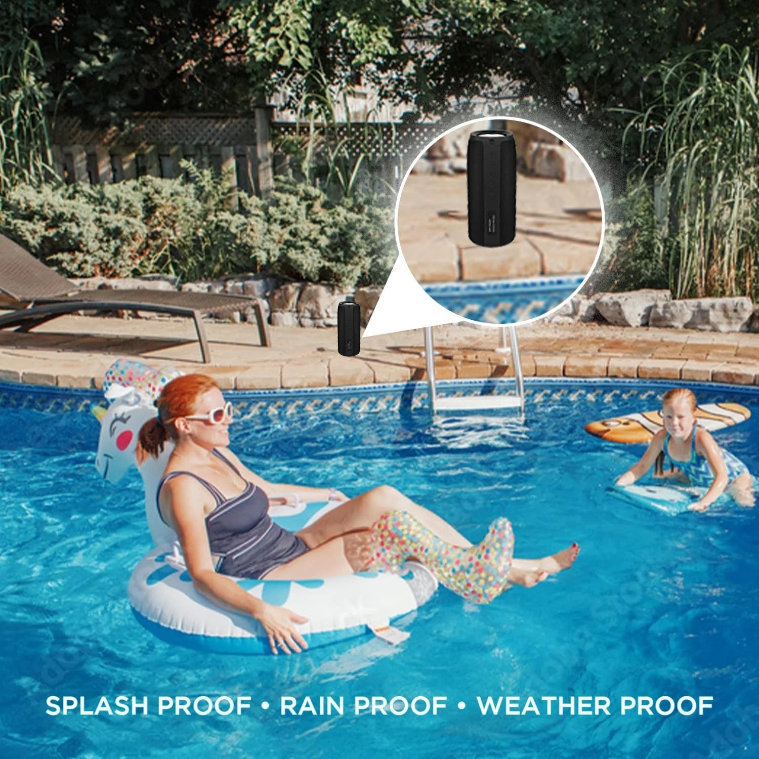 Portable Bluetooth Speaker – Wireless Outdoor Speaker with Deep Bass, Bluetooth 5.0, 30H Playtime & Dual Pairing