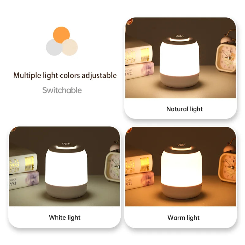 Touch LED Night Light – USB Rechargeable Lamp with Adjustable Brightness