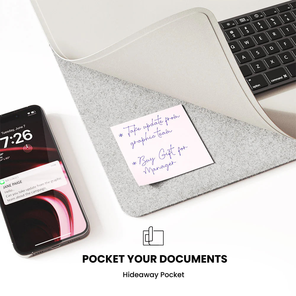 ALTI Wireless Charging Desk Mat – 2-in-1 Mouse Pad with Fast Charging for Phones & Devices