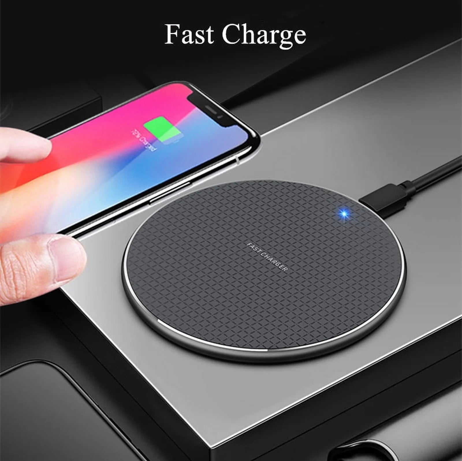 Qi Wireless Charging Pad Slim Charger Dock for Apple Iphone