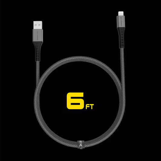 6 Ft Ultra Durable Lightning Cable – Fast Charging, Tangle-Free, Reinforced iPhone Charger Cord