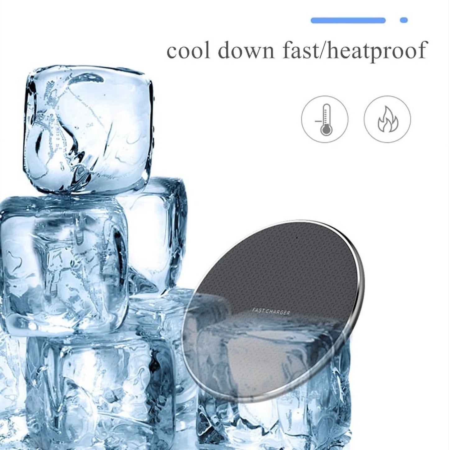 Qi Wireless Charging Pad Slim Charger Dock for Apple Iphone