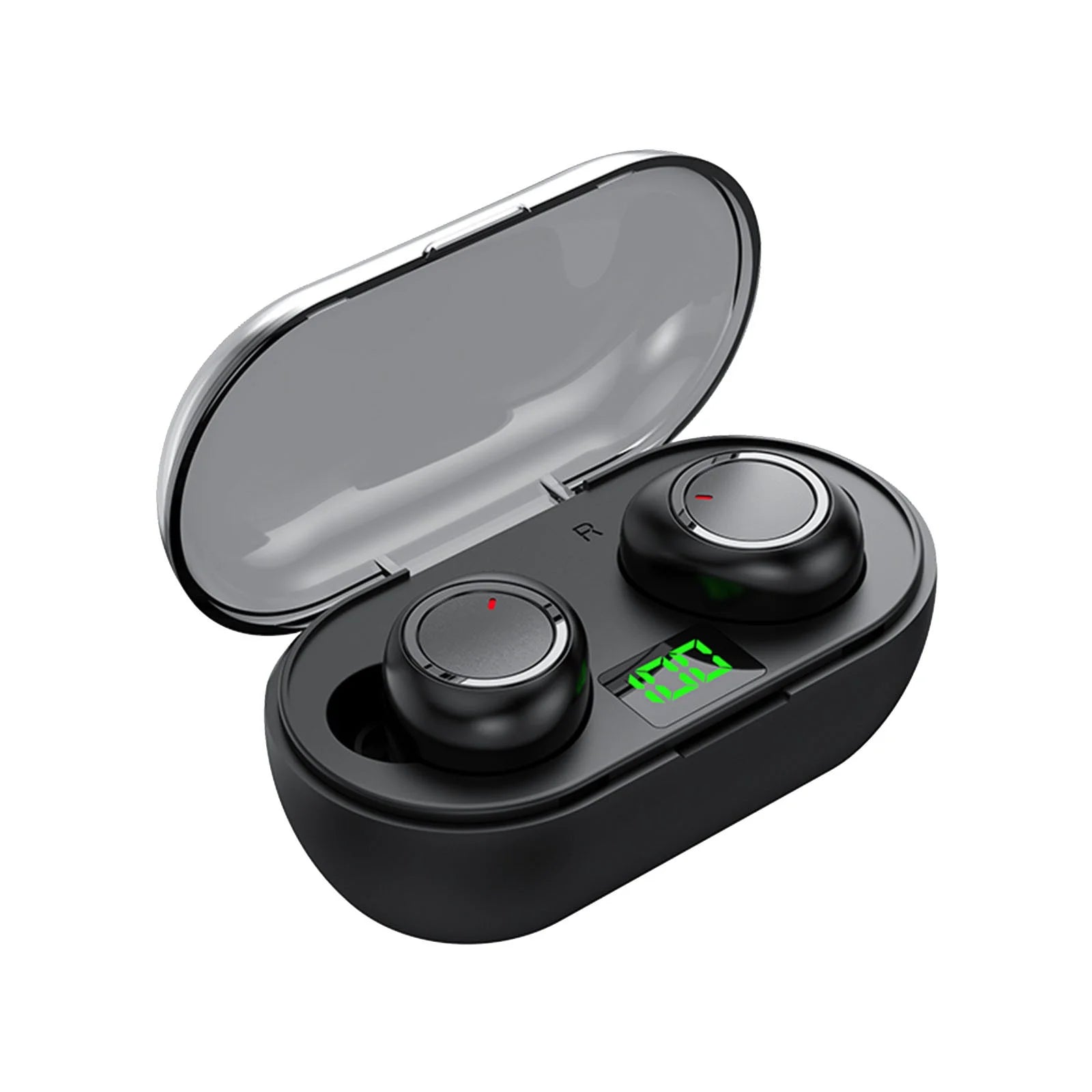 QTOCIO Mini Wireless Earbuds – Bluetooth 5.3 Earphones with Mic, Lightweight Design & Charging Case with LED Display