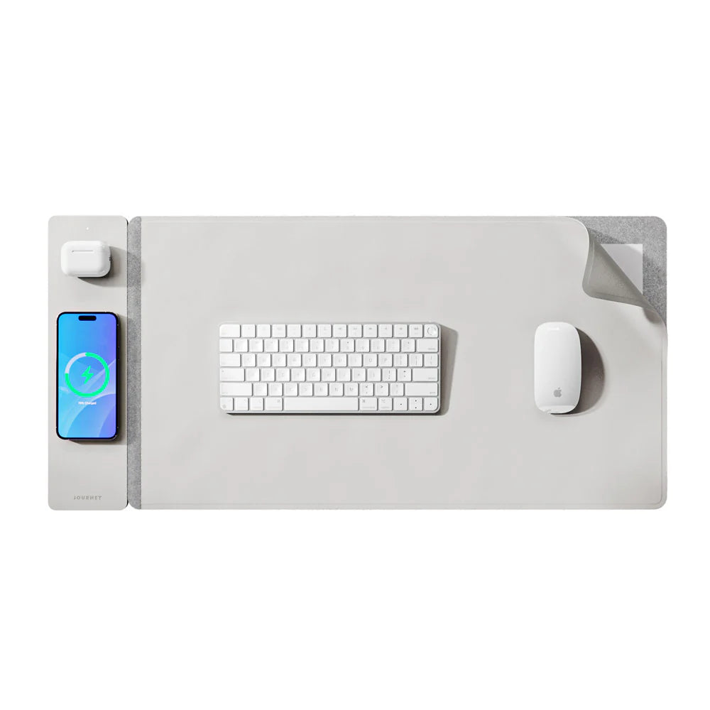 ALTI Wireless Charging Desk Mat – 2-in-1 Mouse Pad with Fast Charging for Phones & Devices