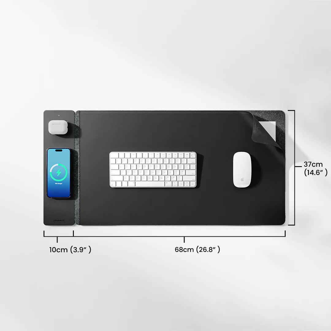 ALTI Wireless Charging Desk Mat – 2-in-1 Mouse Pad with Fast Charging for Phones & Devices