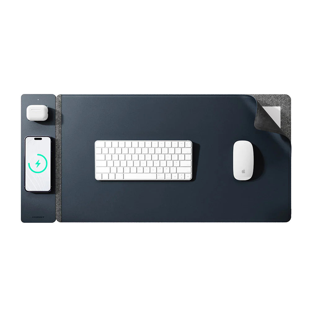 ALTI Wireless Charging Desk Mat – 2-in-1 Mouse Pad with Fast Charging for Phones & Devices