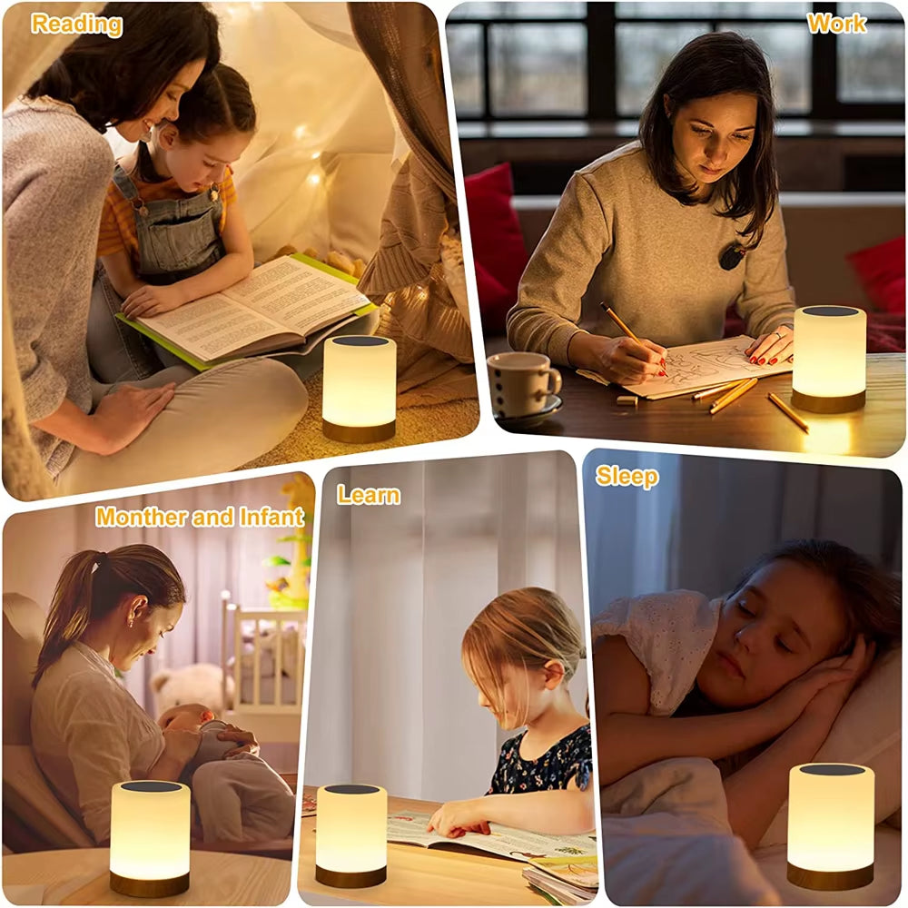 Touch LED Lamp with RGB Lighting – Portable Lamp with Touch Sensor