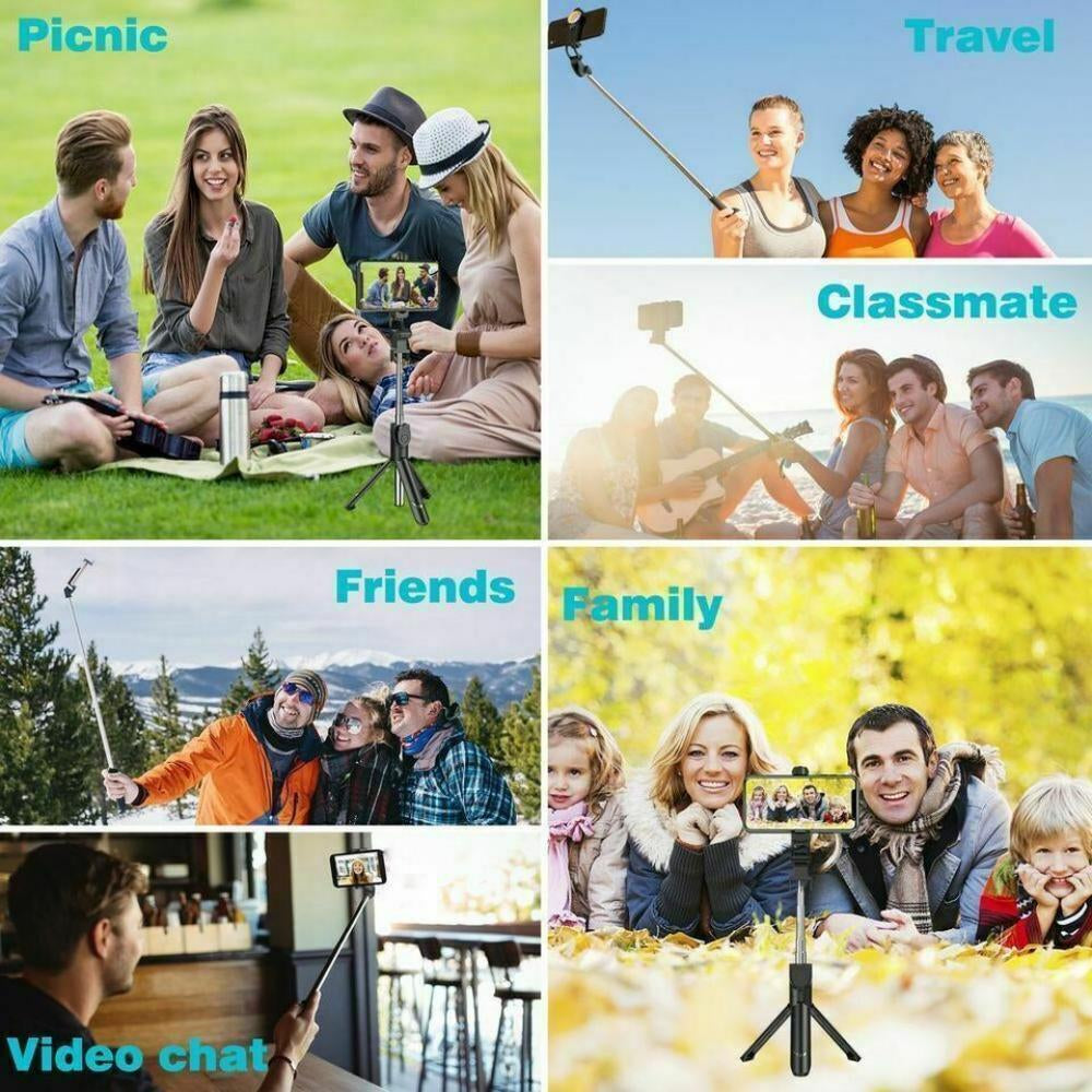Extendable Travel Tripod Stand – Phone Holder for iPhone & Samsung Smartphones