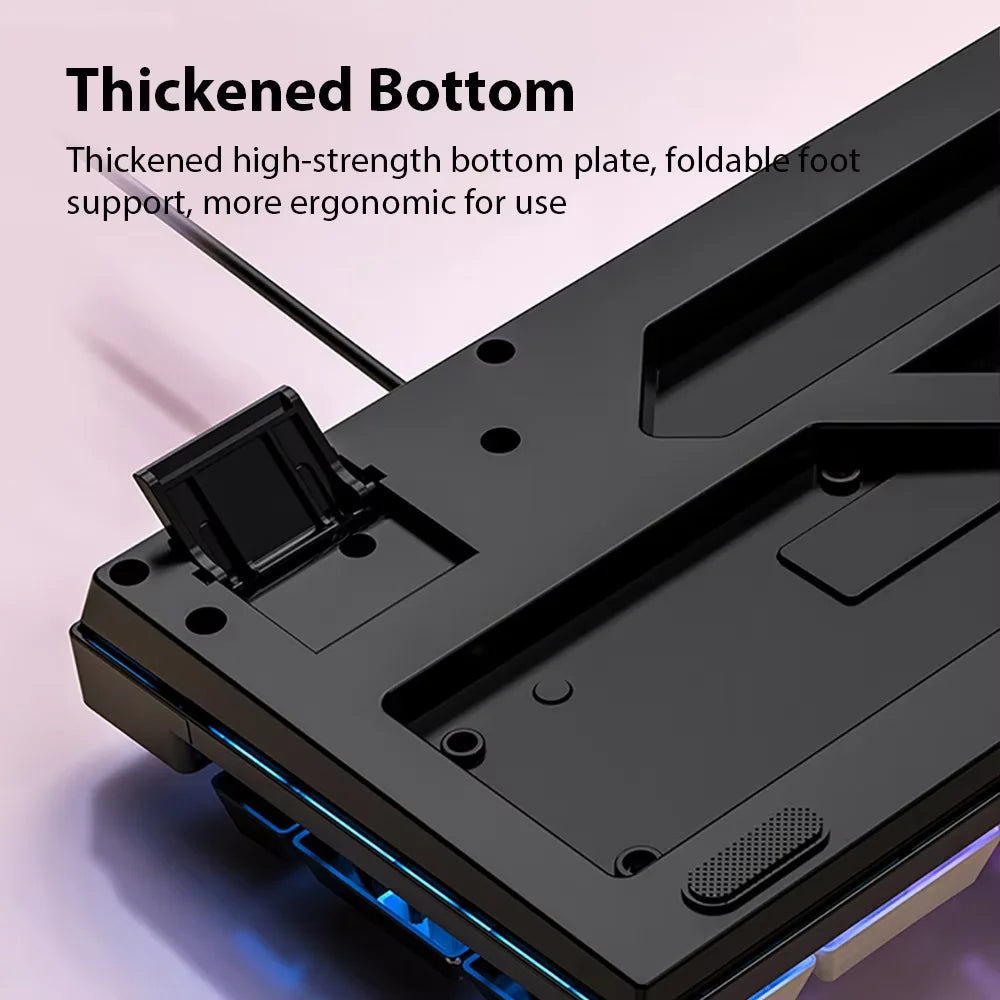 104 Keys USB Wired Keyboard RGB Gaming Keyboard 1.3M Cable Mechanical Sensation Membrane Keyboard for PC Laptop Windows and IOS