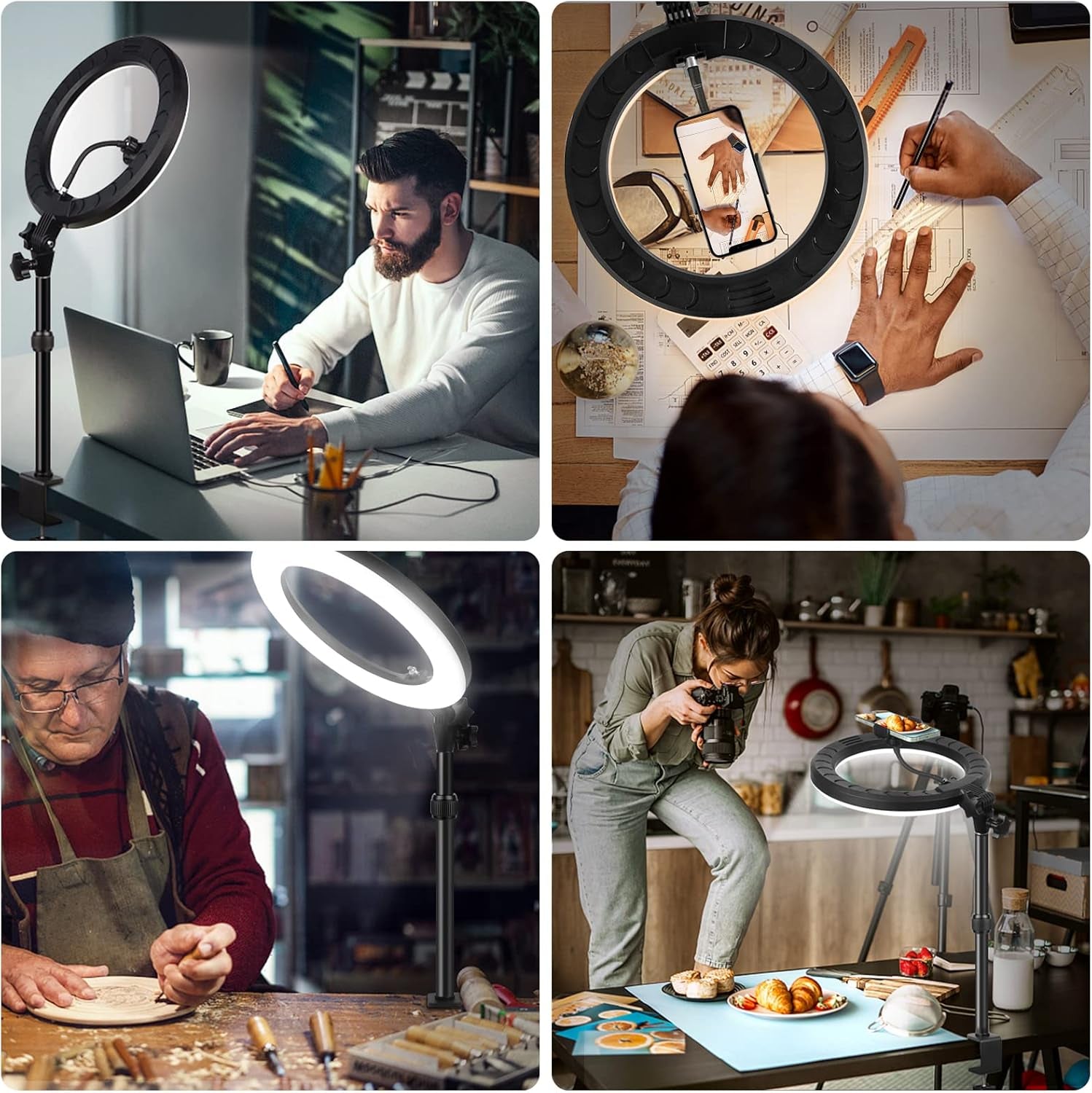 Ring Light for Computer – Adjustable LED Lighting for Video Conferencing, Zoom, Streaming & Online Meetings