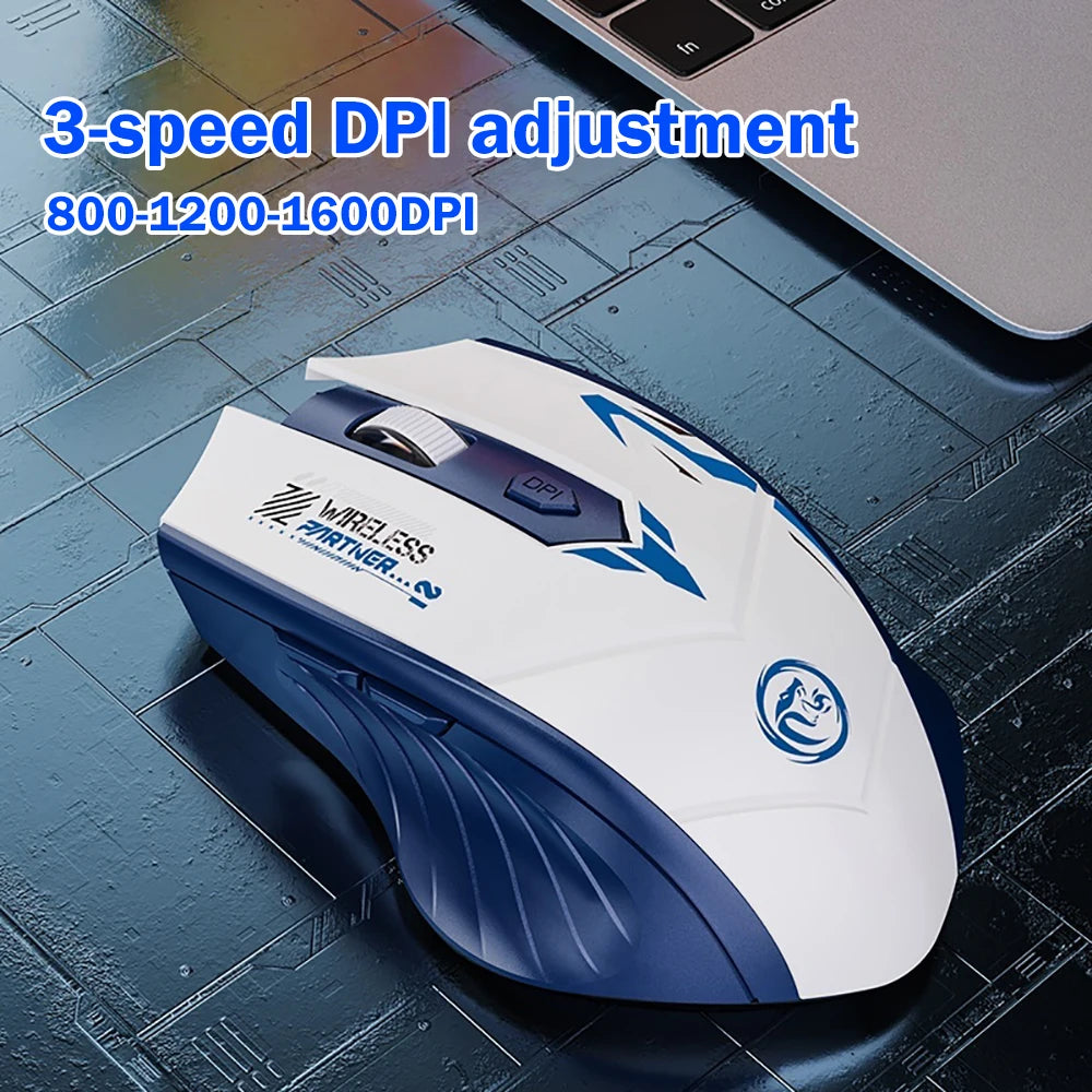6 Buttons 2.4G Wireless Mouse Bluetooth 5.4 Mouse Dual-Mode Rechargeable Mice 1600 DPI Office Mouse Gaming Mouse for PC Laptop
