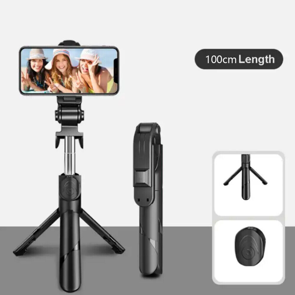 Extendable Travel Tripod Stand – Phone Holder for iPhone & Samsung Smartphones