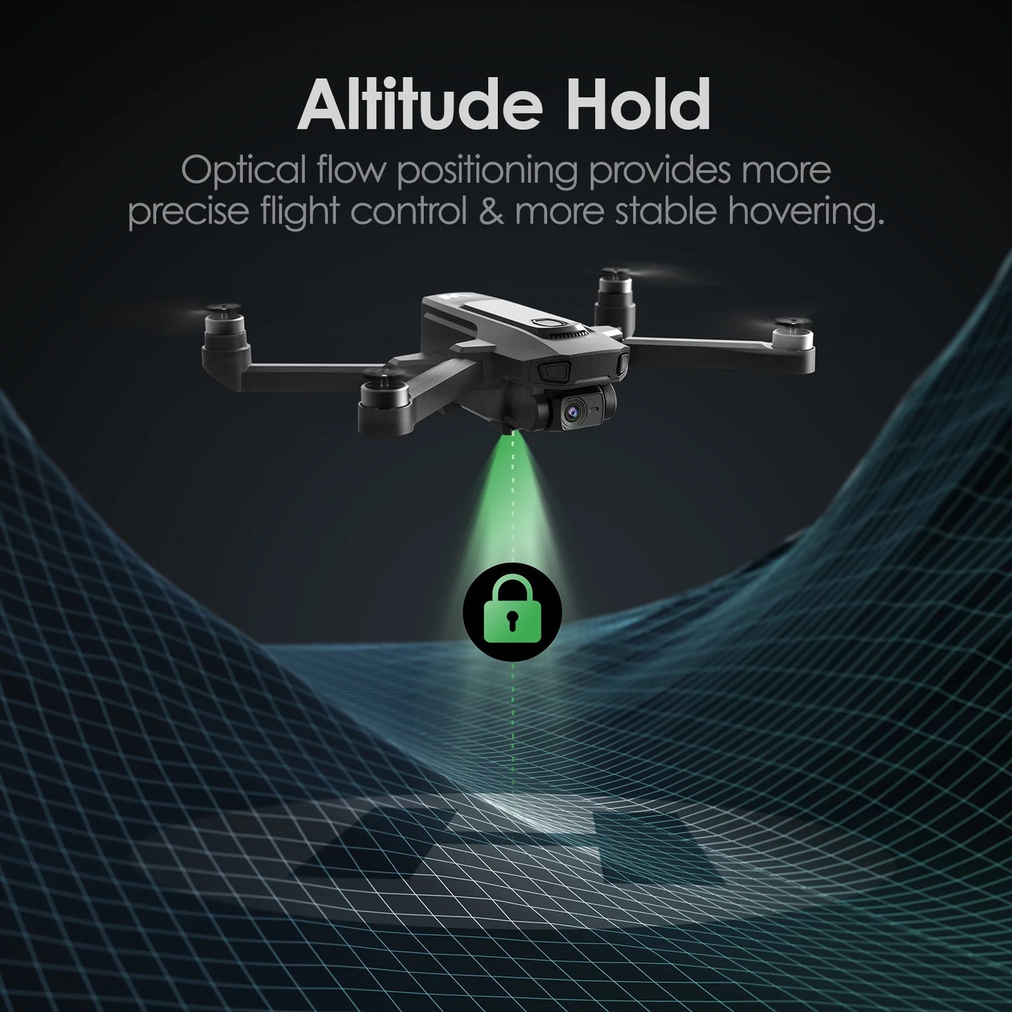 WF20 Drone with Camera for Kids 1080P FPV Dron Toys with Brushless Motor, 2 Batteries, Black