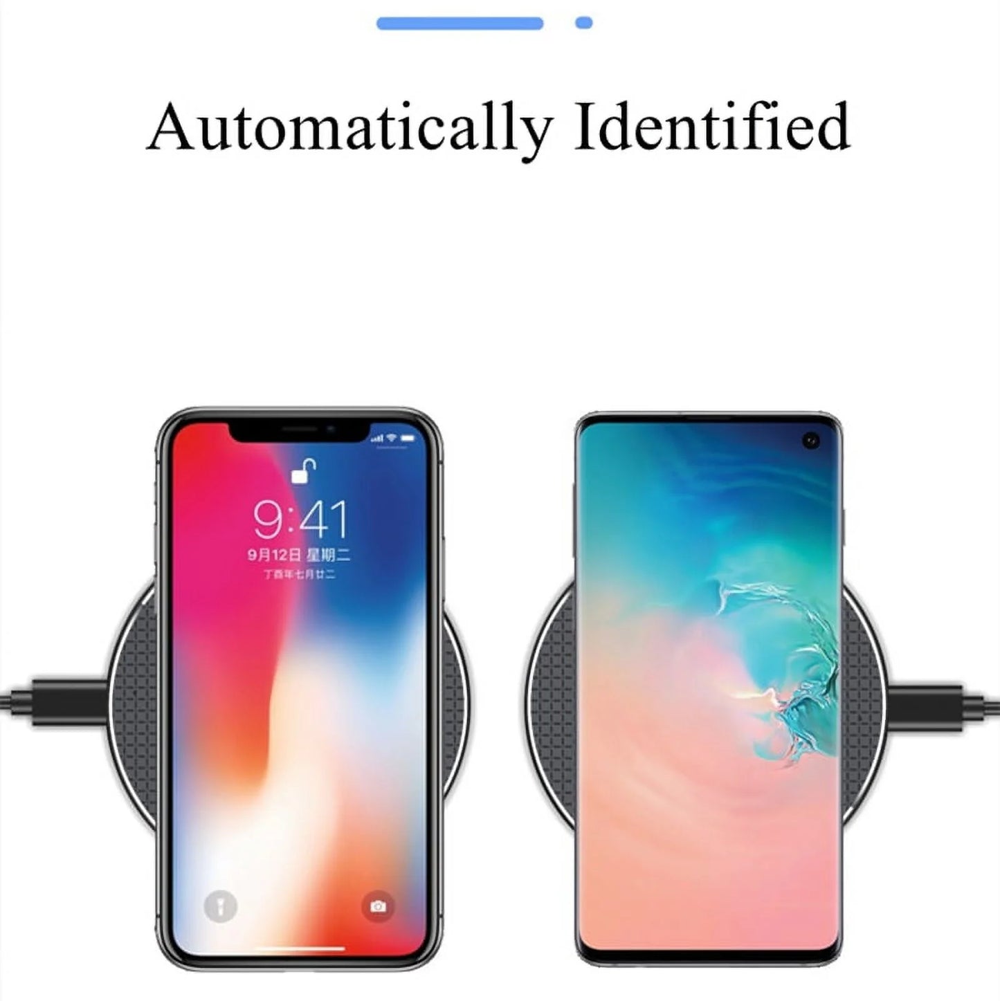 Qi Wireless Charging Pad Slim Charger Dock for Apple Iphone